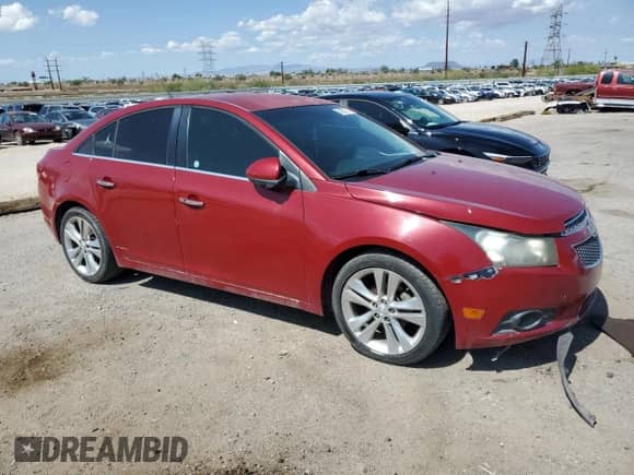 2012 Chevrolet Cruze LTZ with VIN 1G1PH5SC3C7308344, listed as a Copart auction lot 59222115 with Not provided miles and Clean title. Bid and sale history available at DreamBid. Image 4.