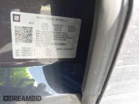 2018 Cadillac Escalade ESV Premium Luxury с VIN 1GYS4JKJ0JR318801, выставлен на аукционе IAAI как лот 43474638 с пробегом 72 615 миль миль и . История ставок и продаж доступна на DreamBid. Изображение 9.