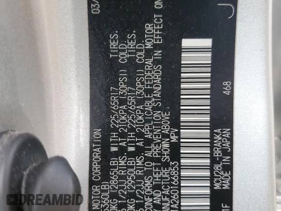 2006 Toyota Highlander w/3rd Row with VIN JTEEP21A260166853, listed as a Copart auction lot 84440065 with 155,547 mi miles and Salvage title. Bid and sale history available at DreamBid. Image 13.