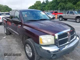 2005 Dodge Dakota SLT with VIN 1D7HW42N95S133844, listed as a IAAI auction lot 42896659 with 121,256 mi miles and . Bid and sale history available at DreamBid. Image 1.