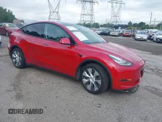 2020 Tesla Model Y Long Range with VIN 5YJYGDEE2LF006091, listed as a IAAI auction lot 42871364 with 95,814 mi miles and . Bid and sale history available at DreamBid. Image 1.