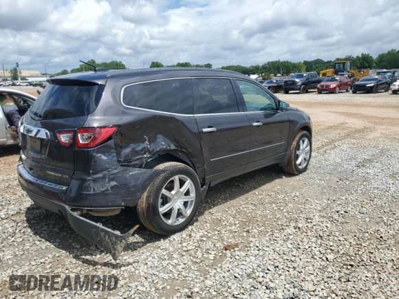 2016 Chevrolet Traverse LTZ with VIN 1GNKRJKD8GJ313636, listed as a Copart auction lot 58844435 with 122,372 mi miles and Salvage title. Bid and sale history available at DreamBid. Image 3.