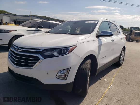 2021 Chevrolet Equinox Premier with VIN 3GNAXNEV2MS140879, listed as a Copart auction lot 85276505 with 44,034 mi miles and Salvage title. Bid and sale history available at DreamBid. Image 1.