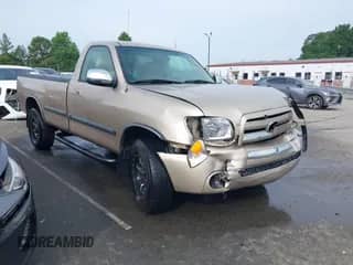 2003 Toyota Tundra SR5 with VIN 5TBKT44153S352303, listed as a IAAI auction lot 42341385 with 81,403 mi miles and . Bid and sale history available at DreamBid. Image 1.