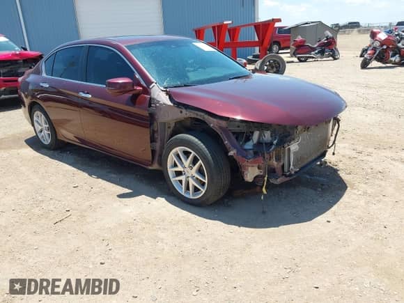 2013 Honda Accord EX-L z VIN 1HGCR2F83DA121697, wystawiony jako IAAI lot #42668606 z przebiegiem 122 289 mil mil oraz . Historia ofert i sprzedaży dostępna na DreamBid. Obrazek 1.