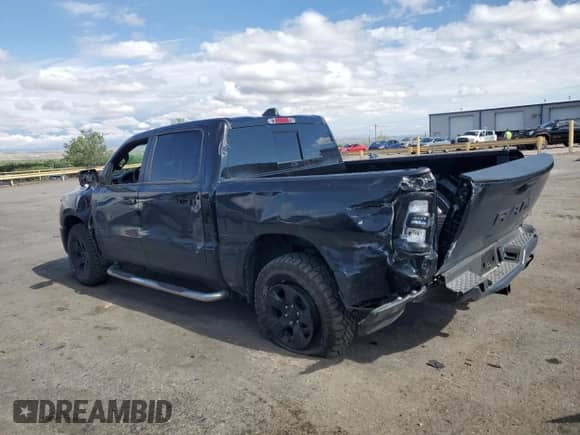 2025 Ram 1500 Warlock with VIN 1C6SRFGP7SN697913, listed as a Copart auction lot 57981245 with 3,580 mi miles and Salvage title. Bid and sale history available at DreamBid. Image 2.