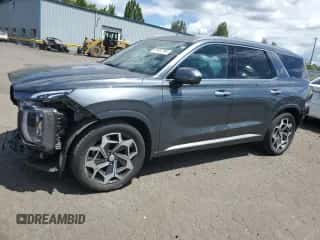 2022 Hyundai Palisade Calligraphy с VIN KM8R7DHE0NU353974, выставлен на аукционе Copart как лот 61457164 с пробегом 24 549 миль миль и Списание • Salvage title. История ставок и продаж доступна на DreamBid. Изображение 1.