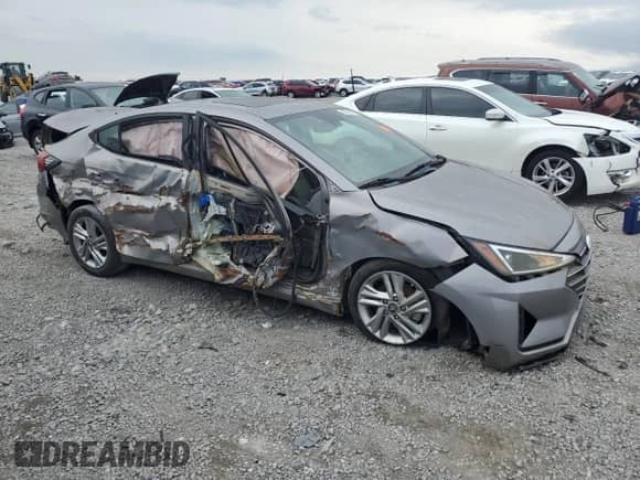 2020 Hyundai Elantra Value Edition with VIN KMHD84LF4LU910759, listed as a Copart auction lot 59713045 with 38,368 mi miles and Salvage title. Bid and sale history available at DreamBid. Image 4.