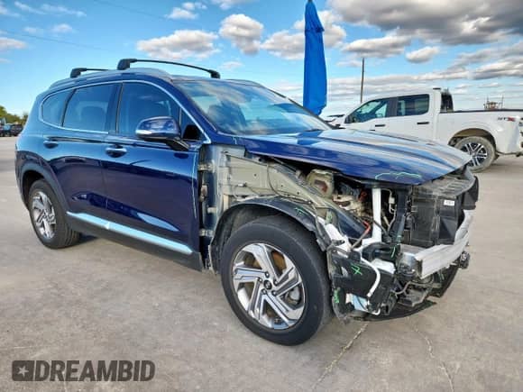 2023 Hyundai Santa Fe SEL with VIN 5NMS34AJ7PH551485, listed as a Copart auction lot 90524895 with 34,059 mi miles and Salvage title. Bid and sale history available at DreamBid. Image 4.