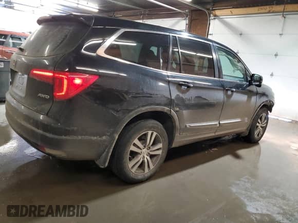 2017 Honda Pilot EX with VIN 5FNYF6H4XHB079329, listed as a Copart auction lot 46413855 with 119,050 mi miles and Salvage title. Bid and sale history available at DreamBid. Image 3.