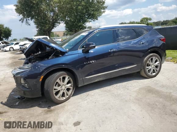 2020 Chevrolet Blazer Premier z VIN 3GNKBFRS7LS694488, wystawiony jako Copart lot #72177354 z przebiegiem 53 357 mil mil oraz Nie do naprawy • Non repairable. Historia ofert i sprzedaży dostępna na DreamBid. Obrazek 1.