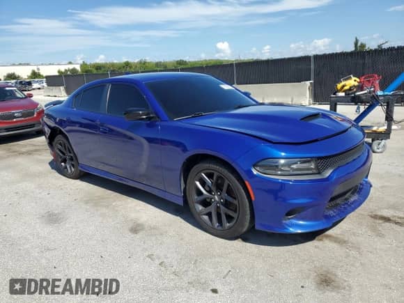2021 Dodge Charger GT with VIN 2C3CDXHG4MH626037, listed as a Copart auction lot 71816875 with 55,228 mi miles and Salvage title. Bid and sale history available at DreamBid. Image 4.