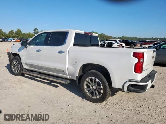 2023 Chevrolet Silverado 1500 High Country с VIN 1GCUDJE83PZ317447, выставлен на аукционе Copart как лот 84614575 с пробегом 58 450 миль миль и Списание • Salvage title. История ставок и продаж доступна на DreamBid. Изображение 2.