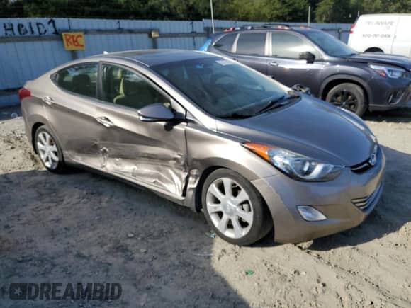 2013 Hyundai Elantra GLS with VIN 5NPDH4AE2DH335460, listed as a Copart auction lot 85127435 with 76,018 mi miles and Salvage title. Bid and sale history available at DreamBid. Image 4.