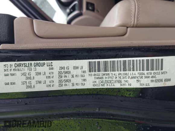 2014 Jeep Grand Cherokee Limited z VIN 1C4RJEBG3EC107836, wystawiony jako IAAI lot #43531249 z przebiegiem 198 795 mil mil oraz . Historia ofert i sprzedaży dostępna na DreamBid. Obrazek 9.