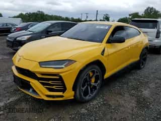 2019 Lamborghini Urus with VIN ZPBUA1ZL9KLA00879, listed as a Copart auction lot 58017485 with 23,614 mi miles and Salvage title. Bid and sale history available at DreamBid. Image 1.