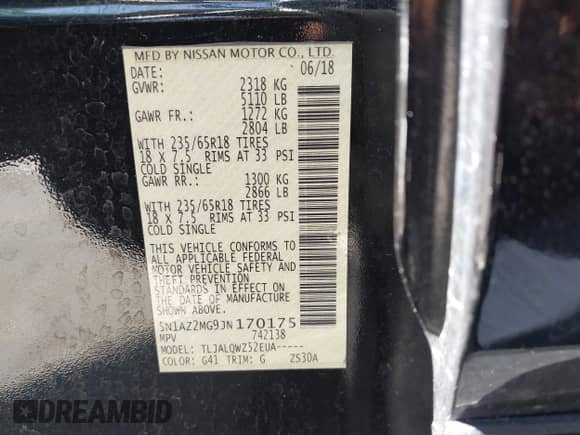 2018 Nissan Murano SV с VIN 5N1AZ2MG9JN170175, выставлен на аукционе IAAI как лот 42698785 с пробегом 88 745 миль миль и . История ставок и продаж доступна на DreamBid. Изображение 9.