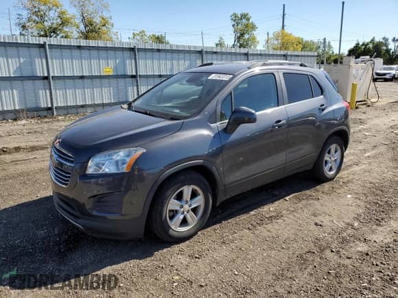 2016 Chevrolet Trax LT with VIN 3GNCJLSB3GL274999, listed as a Copart auction lot 81943315 with 89,859 mi miles and Salvage title. Bid and sale history available at DreamBid. Image 1.