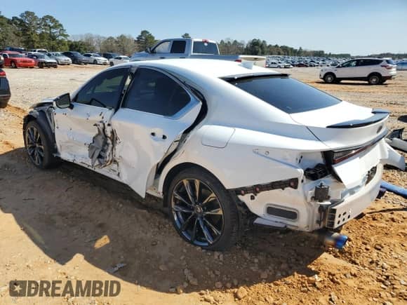 2023 Lexus IS 350 F Sport with VIN JTHGZ1E26P5027574, listed as a Copart auction lot 48046255 with 17,691 mi miles and Salvage title. Bid and sale history available at DreamBid. Image 2.