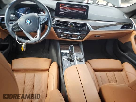 2021 BMW 5 Series 540i with VIN WBA53BJ0XMCF82491, listed as a Copart auction lot 68648635 with Not provided miles and Salvage title. Bid and sale history available at DreamBid. Image 8.