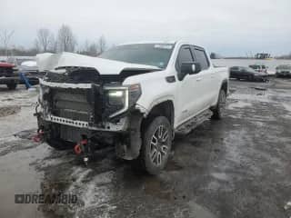 2022 GMC Sierra 1500 AT4 with VIN 1GTUUEET4NZ632623, listed as a Copart auction lot 47200155 with 19,390 mi miles and Salvage title. Bid and sale history available at DreamBid. Image 1.