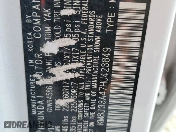 2017 Hyundai Tucson SE с VIN KM8J33A47HU423849, выставлен на аукционе Copart как лот 86526805 с пробегом 59 806 миль миль и На запчасти • Non repairable. История ставок и продаж доступна на DreamBid. Изображение 14.