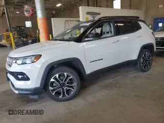 2022 Jeep Compass Limited with VIN 3C4NJDCB4NT147455, listed as a Copart auction lot 69067485 with 47,368 mi miles and Salvage title. Bid and sale history available at DreamBid. Image 1.