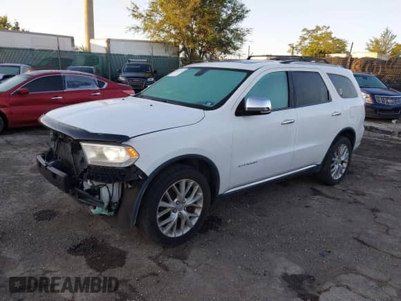 2015 Dodge Durango Citadel with VIN 1C4SDJET0FC708178, listed as a IAAI auction lot 43039354 with 177,219 mi miles and . Bid and sale history available at DreamBid. Image 2.