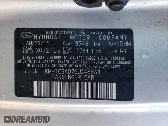 2016 Hyundai Veloster with VIN KMHTC6AD7GU248334, listed as a Copart auction lot 80786294 with 124,146 mi miles and Clean title. Bid and sale history available at DreamBid. Image 12.