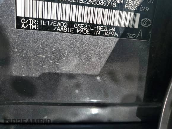 2022 Lexus IS 350 F Sport with VIN JTHGZ1B22N5049718, listed as a Copart auction lot 59851625 with Not provided miles and Salvage title. Bid and sale history available at DreamBid. Image 13.