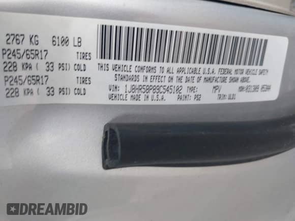 2009 Jeep Grand Cherokee Limited с VIN 1J8HR58P89C545102, выставлен на аукционе IAAI как лот 42421008 с пробегом 123 406 миль миль и . История ставок и продаж доступна на DreamBid. Изображение 9.