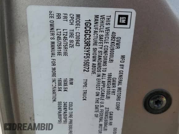 2000 Chevrolet Silverado 3500 с VIN 1GCGC33R3YF516072, выставлен на аукционе Copart как лот 83587024 с пробегом 77 586 миль миль и Списание • Salvage title. История ставок и продаж доступна на DreamBid. Изображение 13.