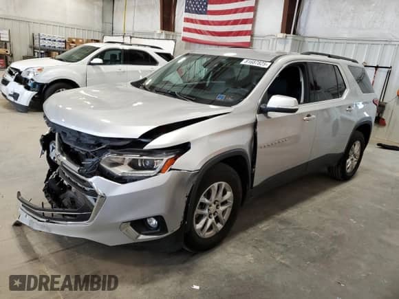 2021 Chevrolet Traverse LT Cloth z VIN 1GNEVGKW8MJ213979, wystawiony jako Copart lot #81687825 z przebiegiem 92 524 mil mil oraz Nie do naprawy • Non repairable. Historia ofert i sprzedaży dostępna na DreamBid. Obrazek 1.