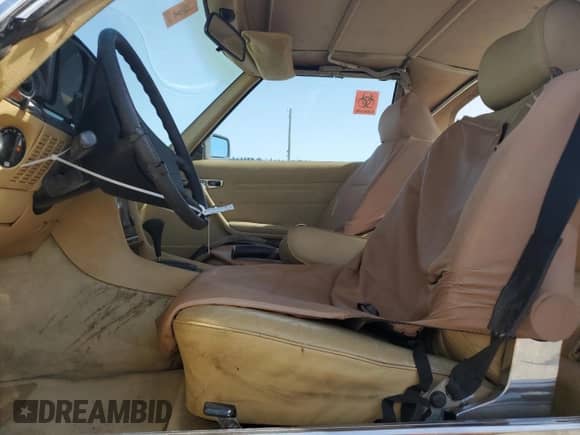 1983 Mercedes-Benz 380 SL with VIN WDBBA45A2DB023819, listed as a Copart auction lot 57130035 with 93,076 mi miles and Clean title. Bid and sale history available at DreamBid. Image 7.