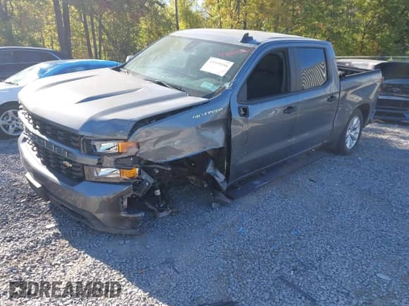 2021 Chevrolet Silverado 1500 Custom with VIN 3GCPYBEK7MG297508, listed as a IAAI auction lot 43355316 with 62,726 mi miles and . Bid and sale history available at DreamBid. Image 2.