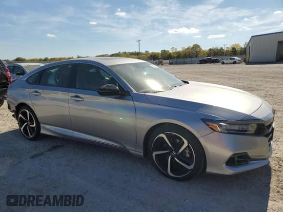 2021 Honda Accord Sport with VIN 1HGCV2F34MA003397, listed as a Copart auction lot 84903065 with 37,968 mi miles and Salvage title. Bid and sale history available at DreamBid. Image 4.