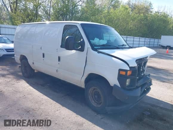 2014 Ford Econoline Cargo Commercial with VIN 1FTNE2EL7EDB02479, listed as a IAAI auction lot 42178687 with 200,019 mi miles and . Bid and sale history available at DreamBid. Image 1.