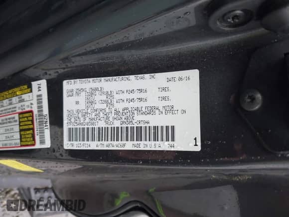 2016 Toyota Tacoma SR5 с VIN 5TFSZ5AN8GX038017, выставлен на аукционе IAAI как лот 42637866 с пробегом 43 778 миль миль и . История ставок и продаж доступна на DreamBid. Изображение 9.