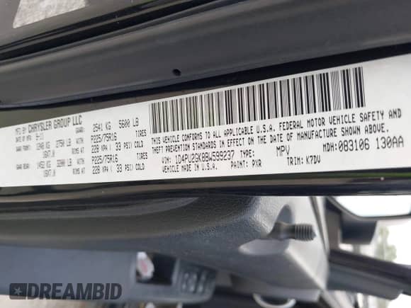 2011 Dodge Nitro SE with VIN 1D4PU2GK8BW599237, listed as a IAAI auction lot 42287742 with 176,187 mi miles and . Bid and sale history available at DreamBid. Image 9.