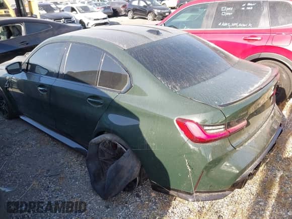 2025 BMW M3 Competition xDrive with VIN WBS33HJ02SFU69052, listed as a IAAI auction lot 42430291 with Not provided miles and . Bid and sale history available at DreamBid. Image 3.