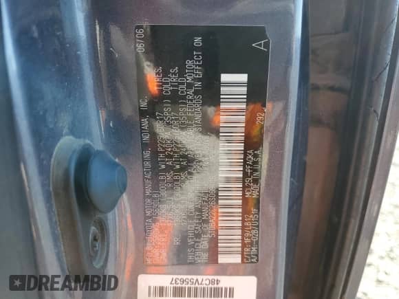 2006 Toyota Sienna XLE z VIN 5TDBA22C26S069416, wystawiony jako Copart lot #85376955 z przebiegiem 226 222 mil mil oraz Czysty tytuł • Clean title. Historia ofert i sprzedaży dostępna na DreamBid. Obrazek 13.