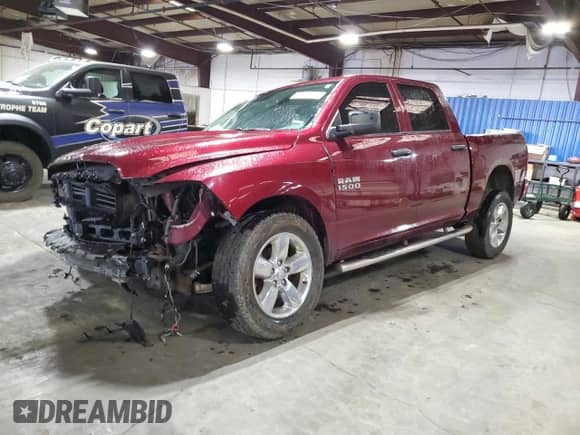 2017 Ram 1500 Express with VIN 1C6RR7KG9HS780054, listed as a Copart auction lot 59029285 with 110,565 mi miles and Salvage title. Bid and sale history available at DreamBid. Image 1.