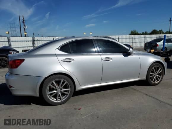 2007 Lexus IS 250 with VIN JTHCK262575011759, listed as a Copart auction lot 63586675 with 202,775 mi miles and Salvage title. Bid and sale history available at DreamBid. Image 3.