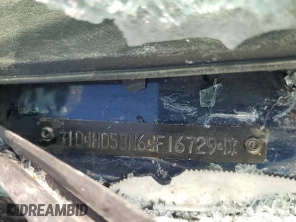 2004 Dodge Durango Limited with VIN 1D4HD58N64F167294, listed as a Copart auction lot 62217515 with 195,855 mi miles and Salvage title. Bid and sale history available at DreamBid. Image 13.