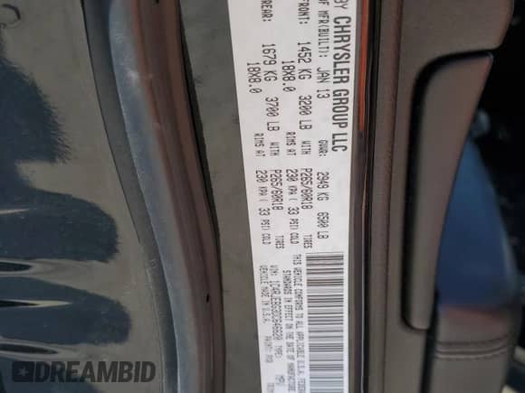 2013 Jeep Grand Cherokee Limited с VIN 1C4RJEBG3DC646620, выставлен на аукционе Copart как лот 70085865 с пробегом 123 471 миль миль и Списание • Salvage title. История ставок и продаж доступна на DreamBid. Изображение 14.