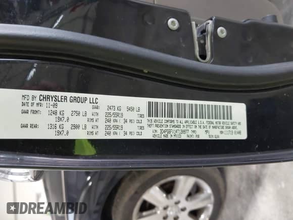 2010 Dodge Journey R/T z VIN 3D4PG6FV1AT120977, wystawiony jako IAAI lot #42668681 z przebiegiem 199 551 mil mil oraz . Historia ofert i sprzedaży dostępna na DreamBid. Obrazek 9.