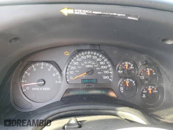 2005 Chevrolet TrailBlazer LT с VIN 1GNET16S656200694, выставлен на аукционе Copart как лот 66905305 с пробегом 137 655 миль миль и Списание • Salvage title. История ставок и продаж доступна на DreamBid. Изображение 9.