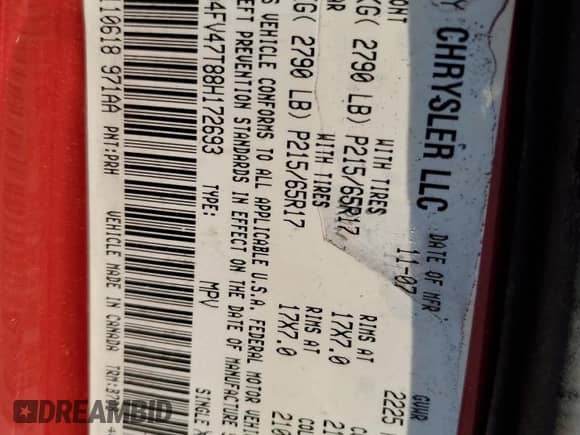 2008 Dodge Magnum z VIN 2D4FV47T88H172693, wystawiony jako Copart lot #81034624 z przebiegiem 143 449 mil mil oraz Szkoda całkowita • Salvage title. Historia ofert i sprzedaży dostępna na DreamBid. Obrazek 14.