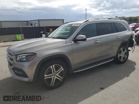 2020 Mercedes-Benz GLS 450 z VIN 4JGFF5KE4LA143767, wystawiony jako Copart lot #83983595 z przebiegiem 54 296 mil mil oraz Szkoda całkowita • Salvage title. Historia ofert i sprzedaży dostępna na DreamBid. Obrazek 1.