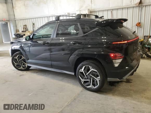 2025 Hyundai Kona N Line S with VIN KM8HBCA36SU198971, listed as a Copart auction lot 54828915 with 3,951 mi miles and Salvage title. Bid and sale history available at DreamBid. Image 2.